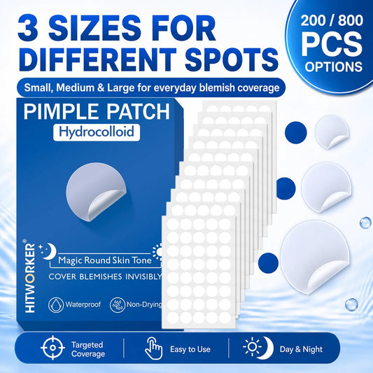 Hydrocolloid Pimple Patches – Invisible Acne Spot Stickers 200/800 Acne Pimple Patch Peaceful Pleasures Health and Wellness