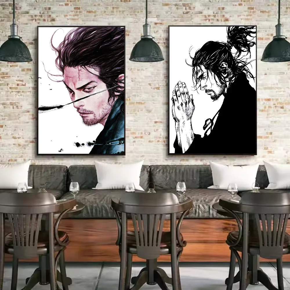 Vagabond Manga Poster – HD Waterproof Sticky Wall Art Decor Manga Wall Poster Peaceful Pleasures Health and Wellness