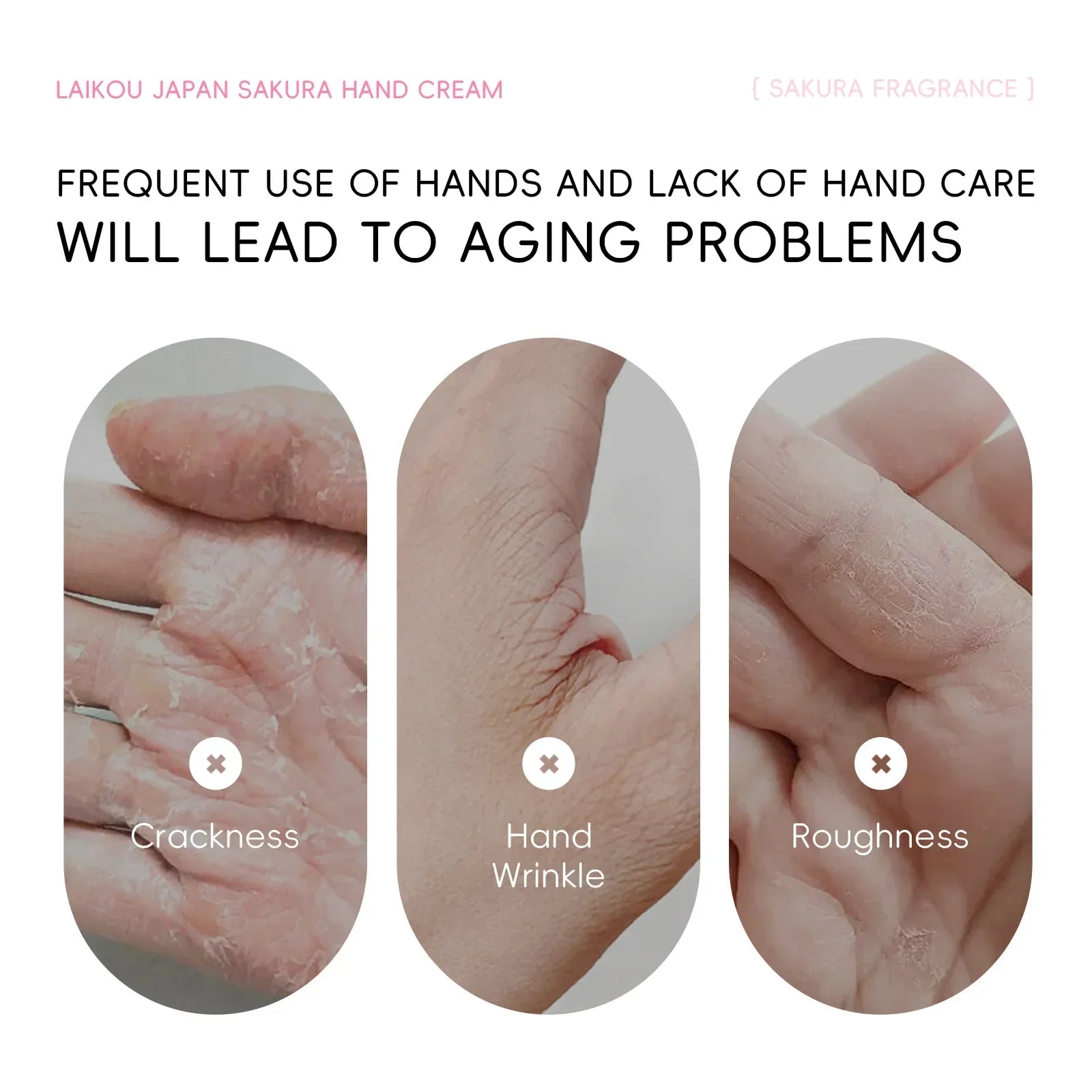 LAIKOU Sakura Hand Cream – Moisturizing & Brightening Travel Balm Peaceful Pleasures Health and Wellness