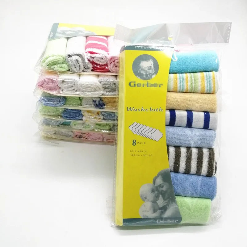 8-Pack Newborn Baby Washcloths – Soft Infant Face Towels