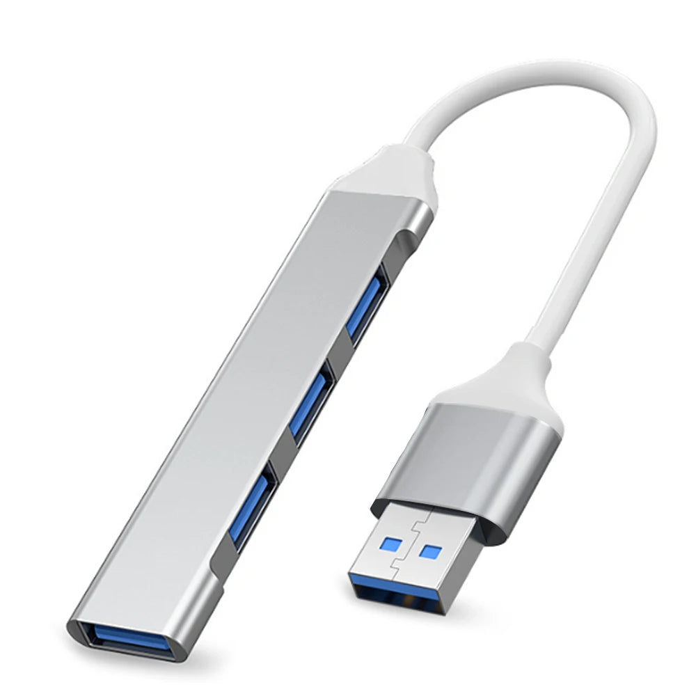 USB C HUB 3.0 Type C 3.1 4 Port Multi Splitter Adapter OTG For Xiaomi Lenovo Macbook Pro 13 15 Air Pro PC Computer Accessories Peaceful Pleasures Health and Wellness USB-silver