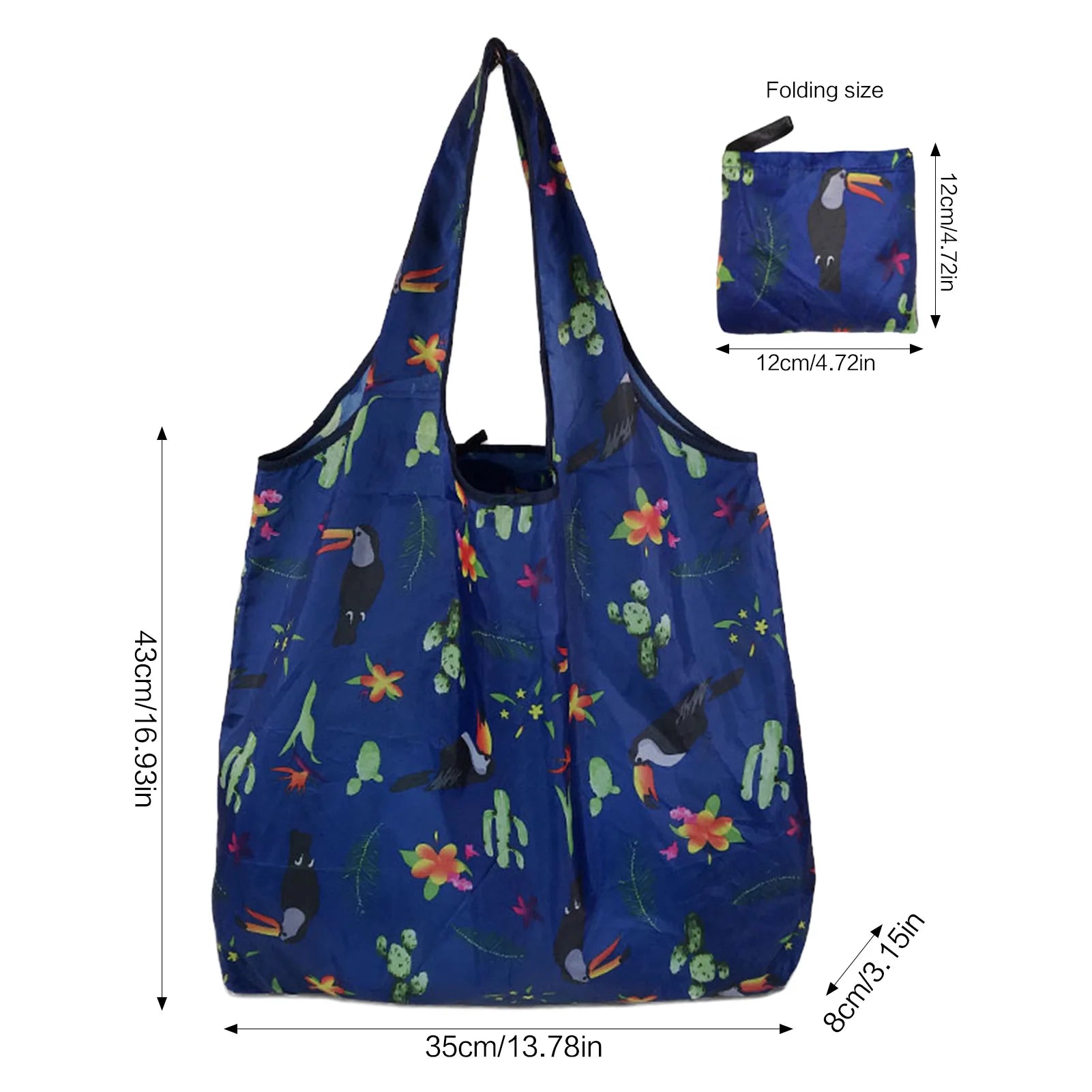 190T Polyester Tote Bag Large Foldable Shopping Bag Lightweight Waterproof Eco-Friendly with Shoulder Straps for Grocery Travel Peaceful Pleasures Health and Wellness