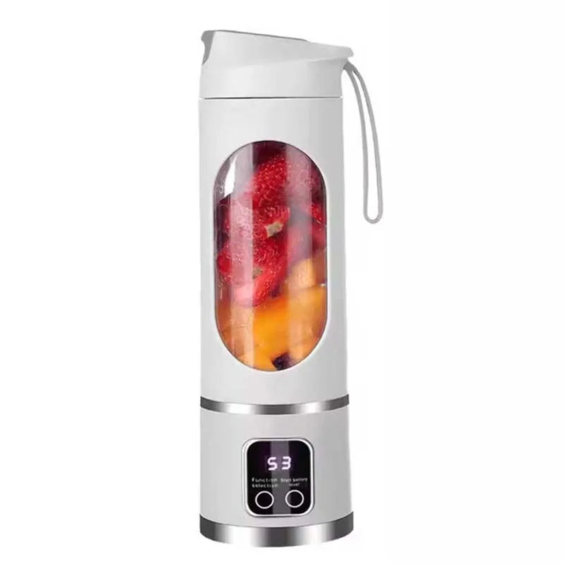 Custom Logo Fresh Juice Portable Blenders and Mini Fruit Smoothie Milkshake Mixer Blender Juicer Peaceful Pleasures Health and Wellness WHITE