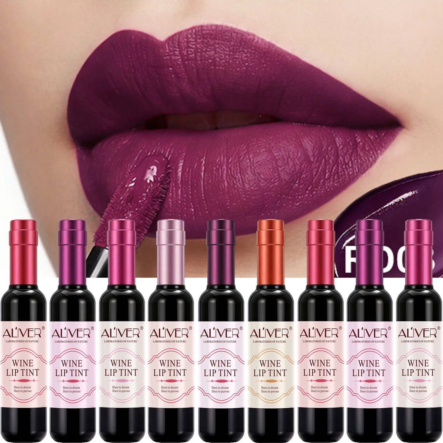 Red Wine Bottle Matte Liquid Lipstick | Velvet Nude Lip Gloss