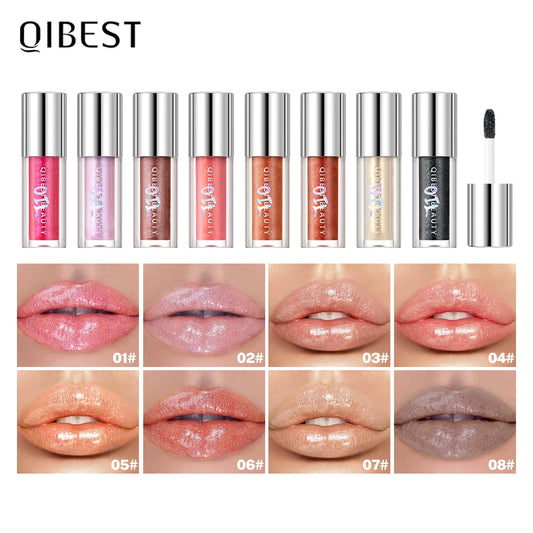 QIBEST Sparkling Diamond Lip Gloss Mirror Moisturizing Non-Sticky Cup Long Lasting Shimmer Lip Glaze Glitter Liquid Lipstick Peaceful Pleasures Health and Wellness
