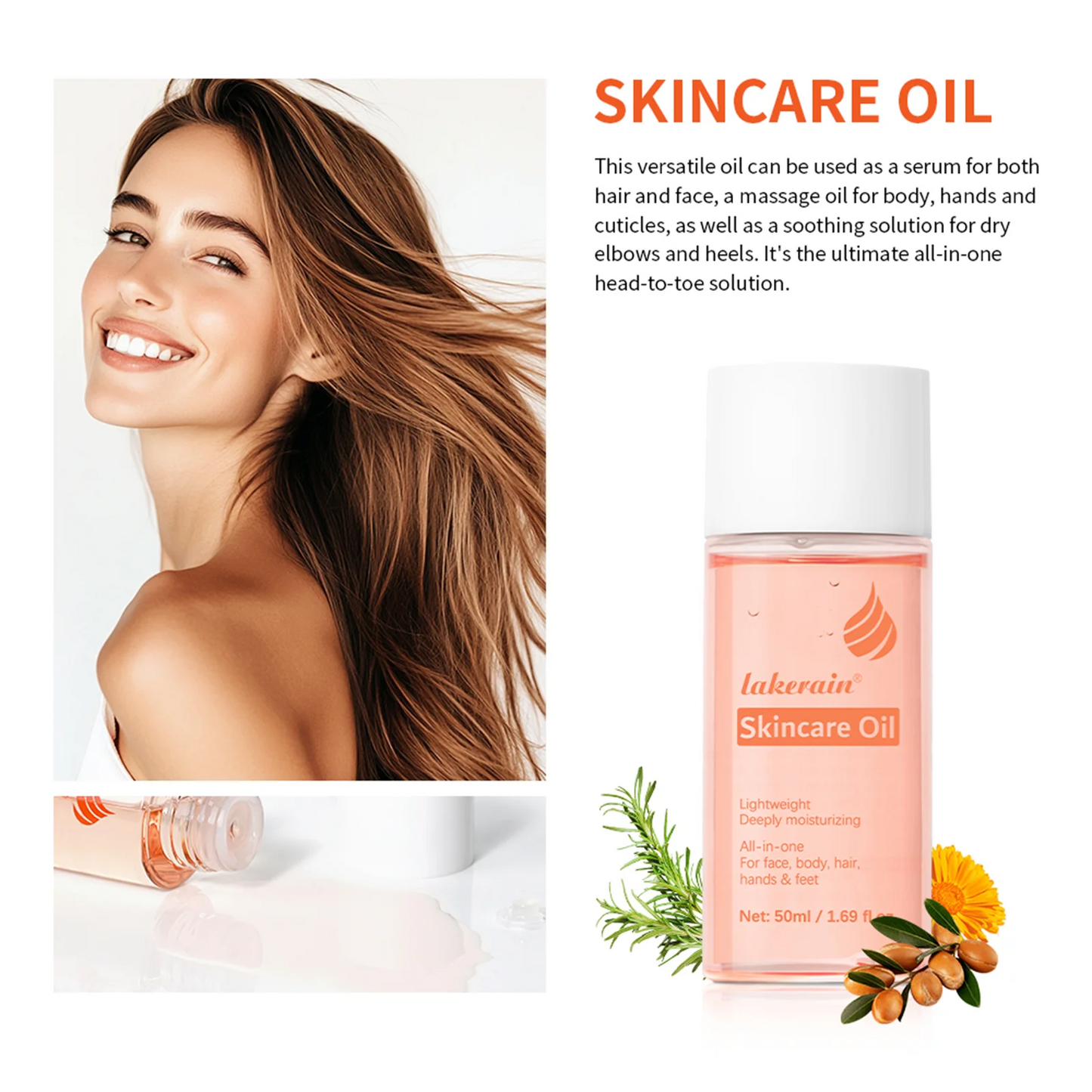 Bio Skincare Body Oil Face Body Moisturizer Vitamin A Vitamin E Exfoliate skin Improve Hair Health Fade Scars Exfoliate skin car Peaceful Pleasures Health and Wellness