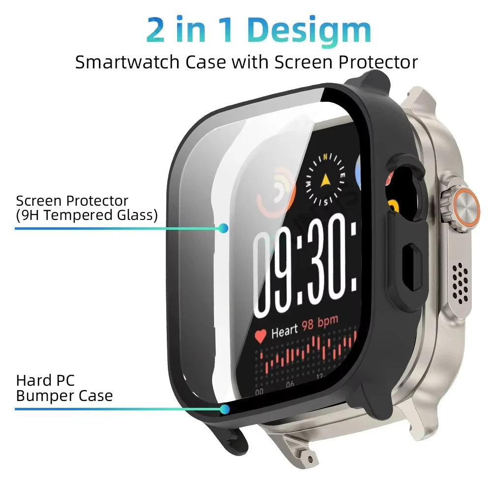 Hard PC+Tempered Glass Case For Realme Watch 5 Bumper Full Cover Protective Shell For Realme Watch 5 Screen Protector Accessory Peaceful Pleasures Health and Wellness