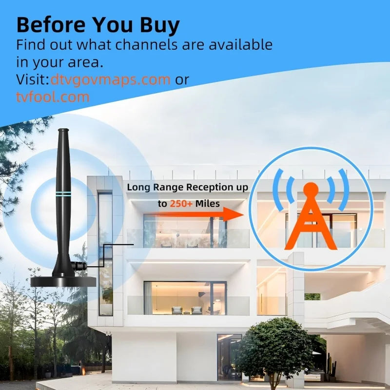 DTMB HDTV Antenna High-Gain Amplifier Indoor Outdoor DVB-T2