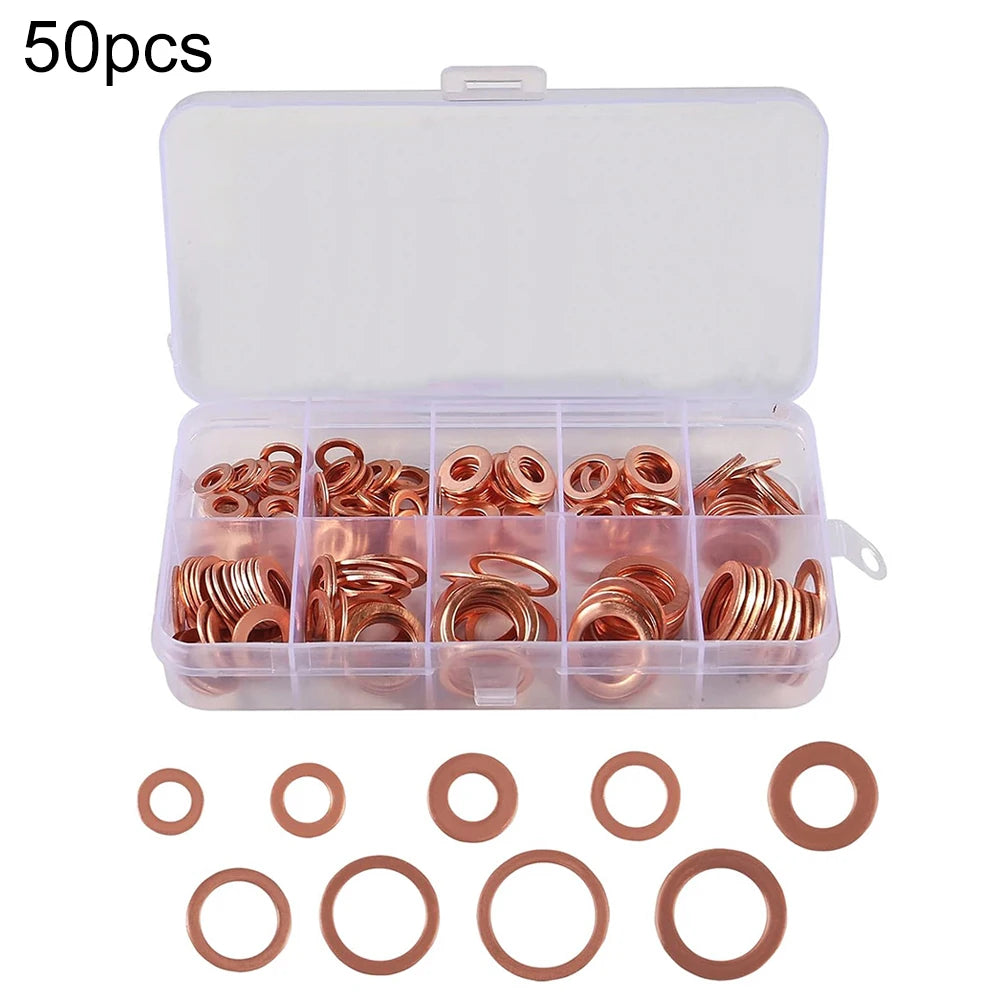 50 100 120 150 Copper Flat Washers Gasket Box Sump Oil Seal Plugging