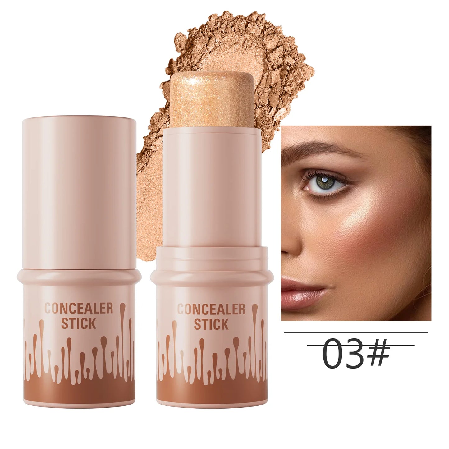 2-in-1 Contour Bronzer & Highlighter Stick | Cream Concealer Pen