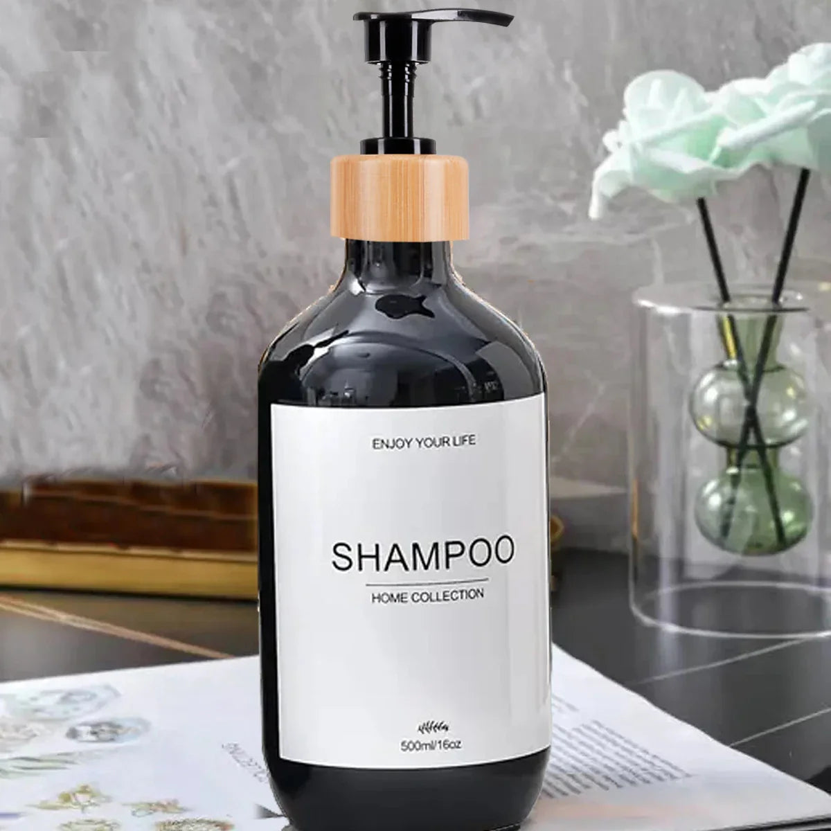 Refillable Shampoo & Body Wash Dispenser Set – 3×500ml Bottles