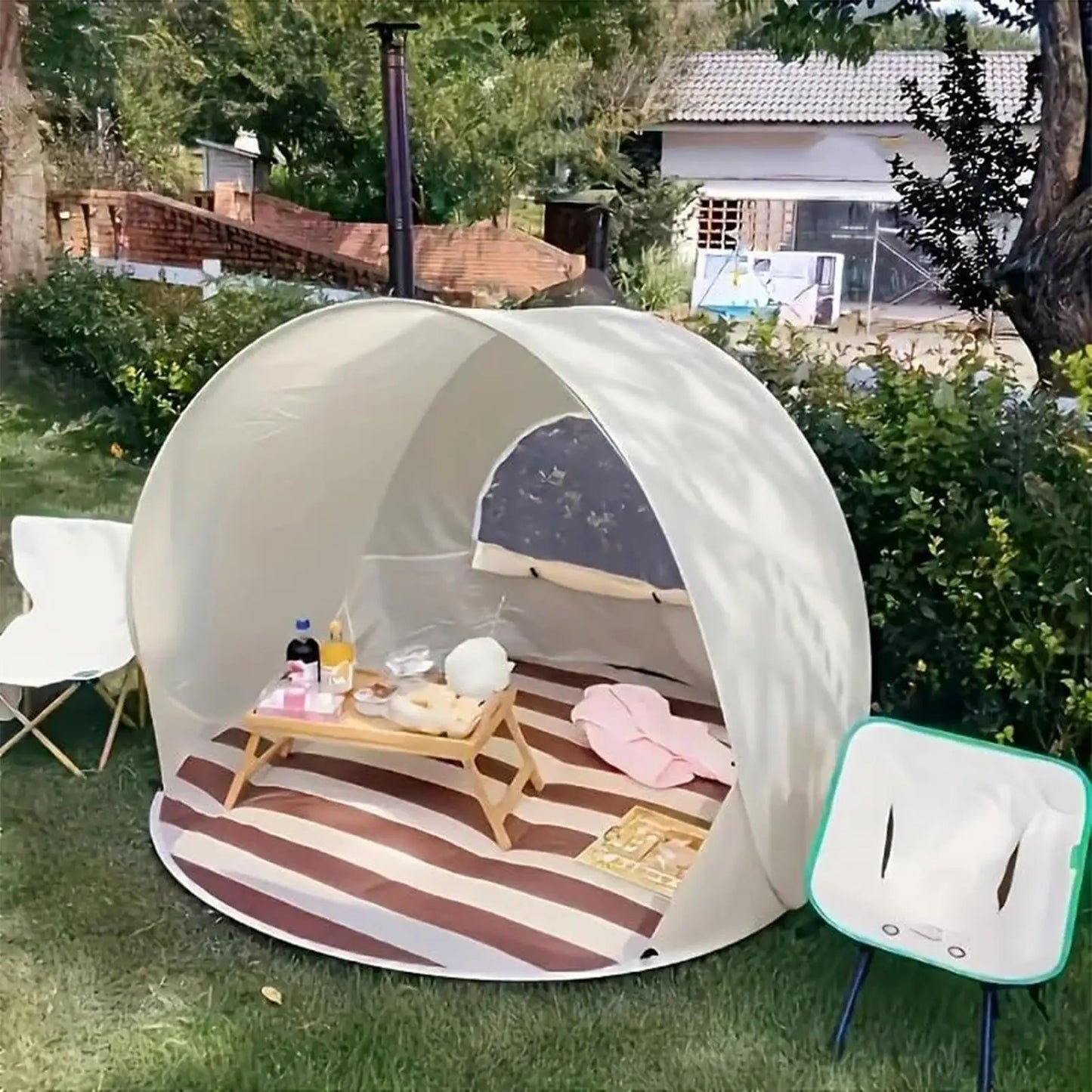 Portable Automatic PopUp Camping Tent for 2-4 People Instant Setup Sunshade Tent UV Protection Picnic Tent Outdoor Peaceful Pleasures Health and Wellness