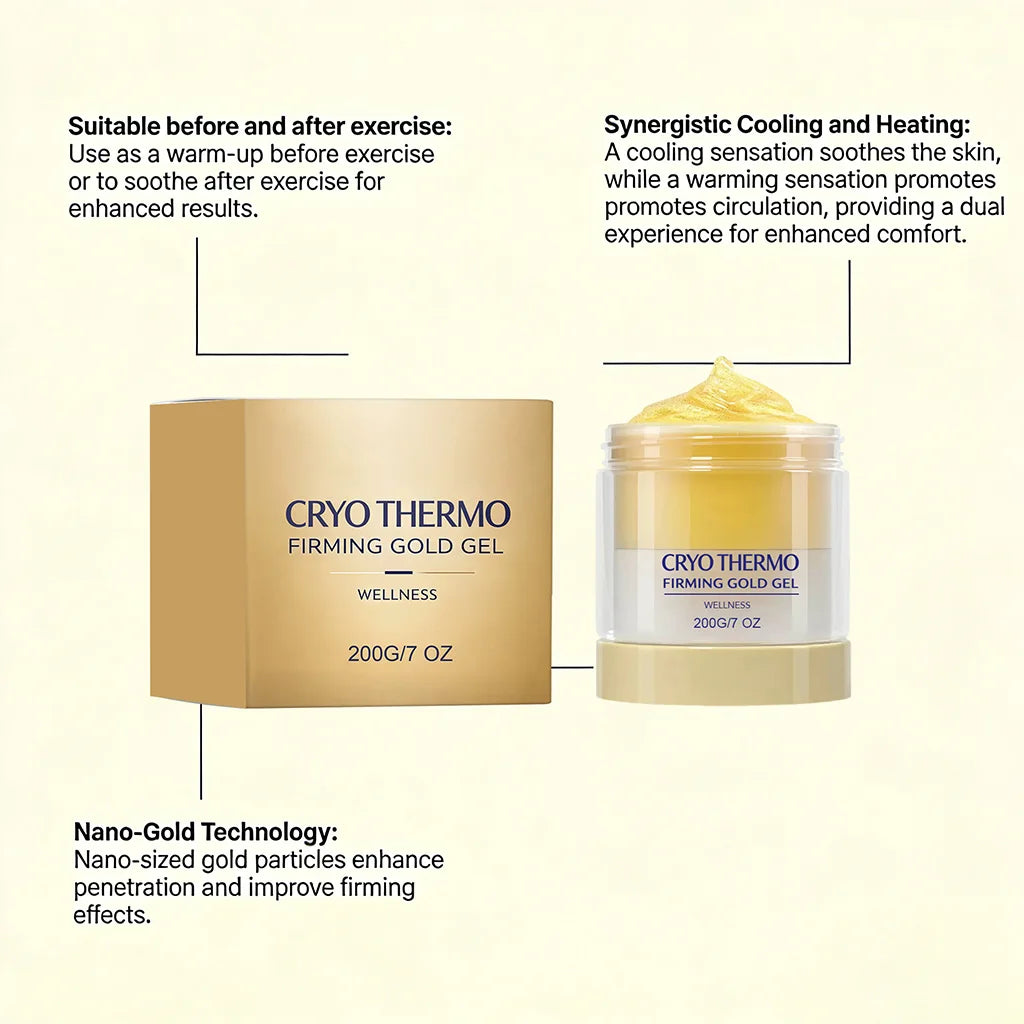 Cryo Thermo Firming Gold Gel – Body Skin Tightening & Anti-Aging Body Firming Gel Peaceful Pleasures Health and Wellness