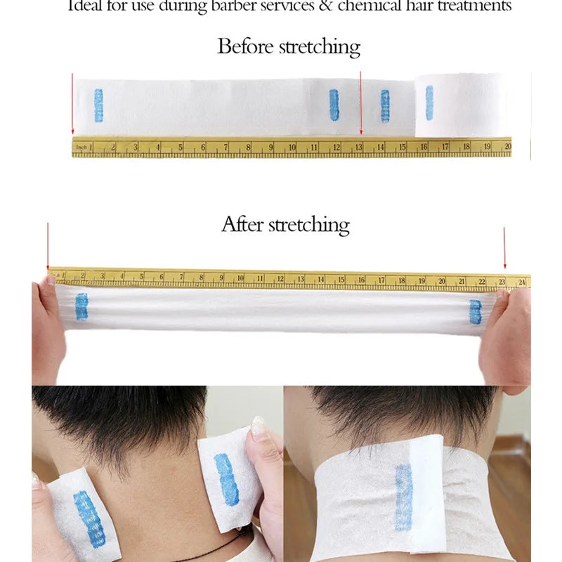 5/10 Rolls Disposable 1 Roll Hair Cutting Accessory Neck Paper Adjustable Barber Dedicated Salon Hairdressing White Neck Strips Peaceful Pleasures Health and Wellness