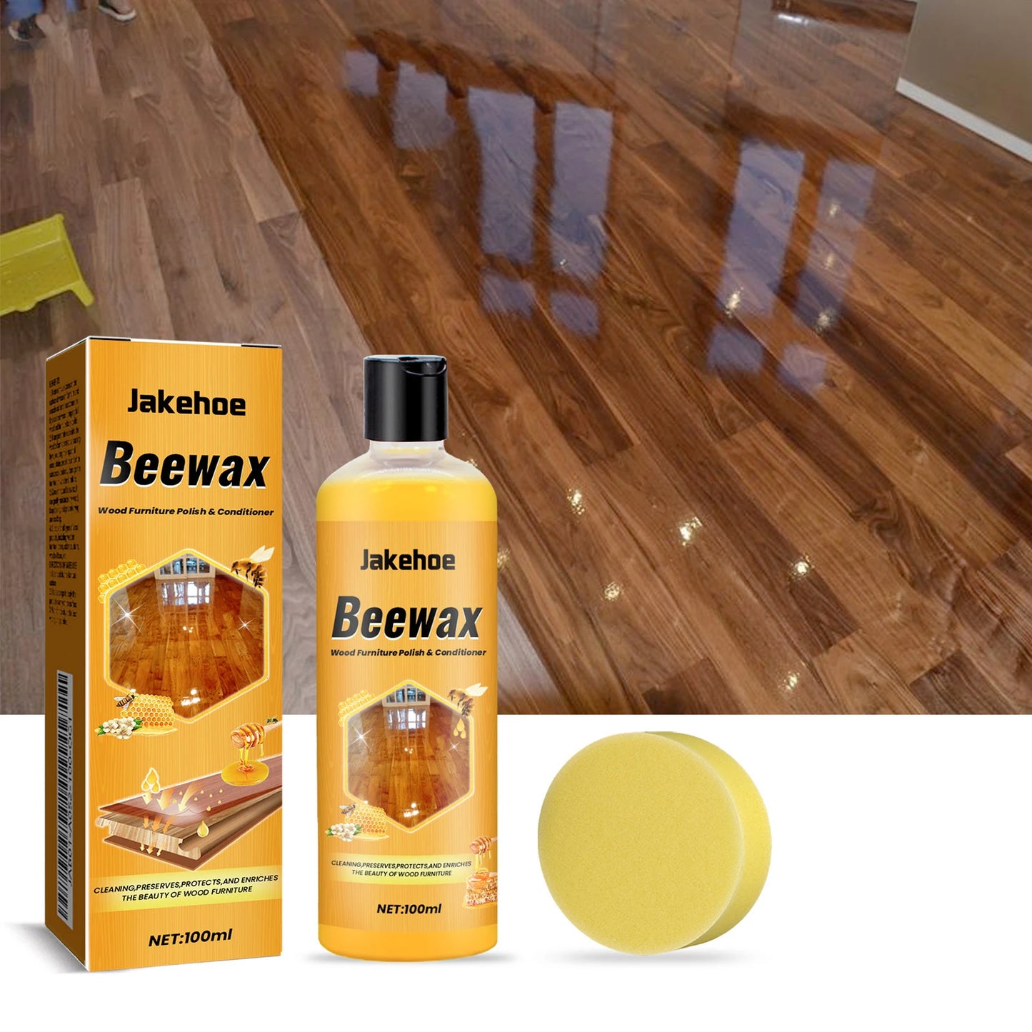 Beeswax Wood Floor Cleaner & Polish – Clean, Shine & Protect Wood Floor Polish Peaceful Pleasures Health and Wellness