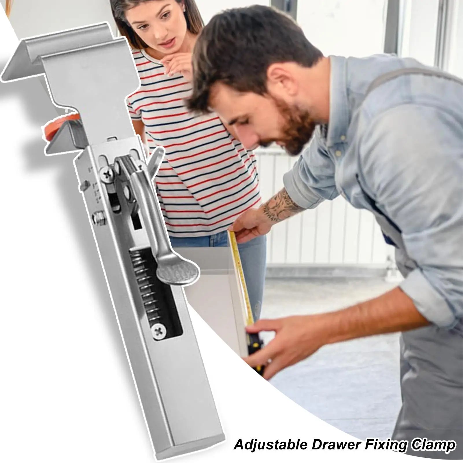 Fixed Removable Drawer Clamp One-Touch Drawer Installation Fixing Clips Drawer Stabilizer Drawer Stainless Steel Fixing Clips Peaceful Pleasures Health and Wellness