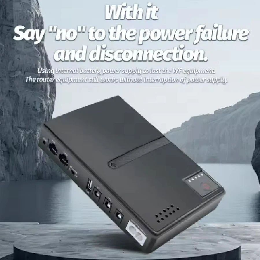 【Without Battery】Mini DC UPS Uninterruptible Power Supply 18650 Replaceable Battery Backup 5v 9v 12v 220V for Router Wifi Modem Peaceful Pleasures Health and Wellness
