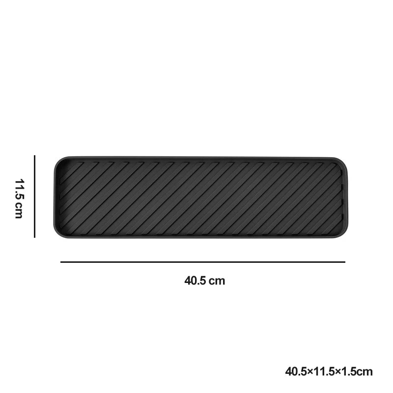 Silicone Dish Drying Mat Multifunctional Heat Resistant Tableware Dishwaser Mat Sink Mat for Kitchen kitchen accessories coaster Peaceful Pleasures Health and Wellness A dark grey Silicone material