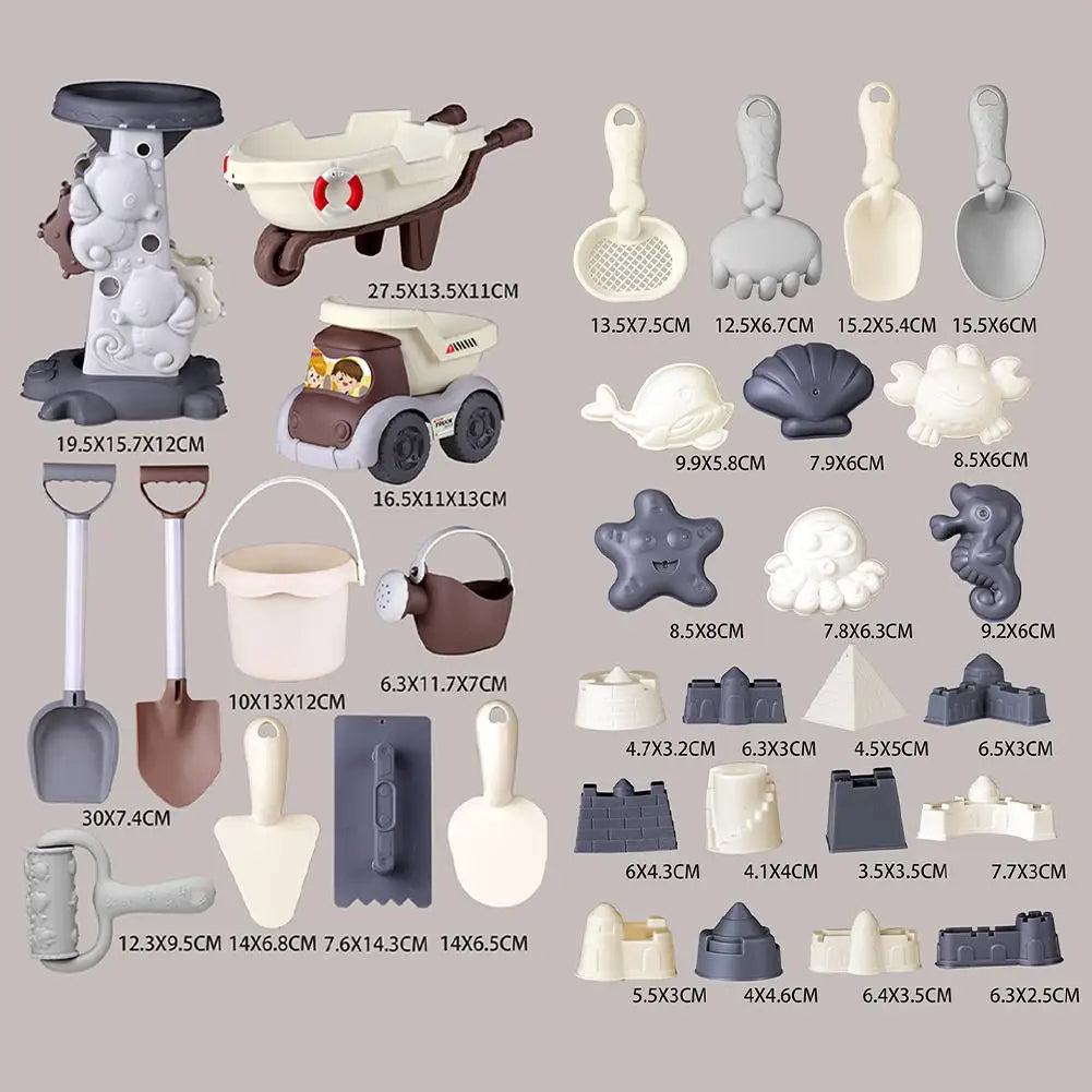 Beach Sand Toys Set – Bucket, Shovel, Molds & Watering Can