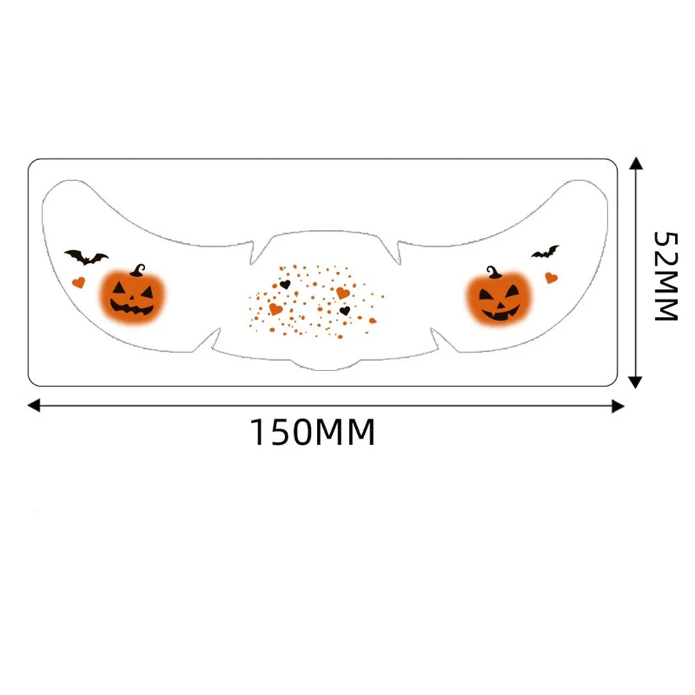 Halloween Glow in the Dark Temporary Face Tattoo Stickers