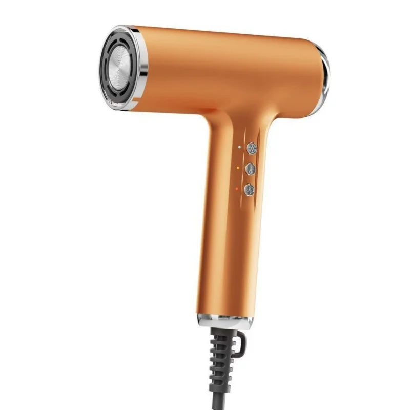 New Mini High-Speed Hair Dryer 1500W High-Power Constant Temperature Hair Care Ultra Quiet Home Hair Salon Travel Hair Dryer Peaceful Pleasures Health and Wellness Orange-220V UK