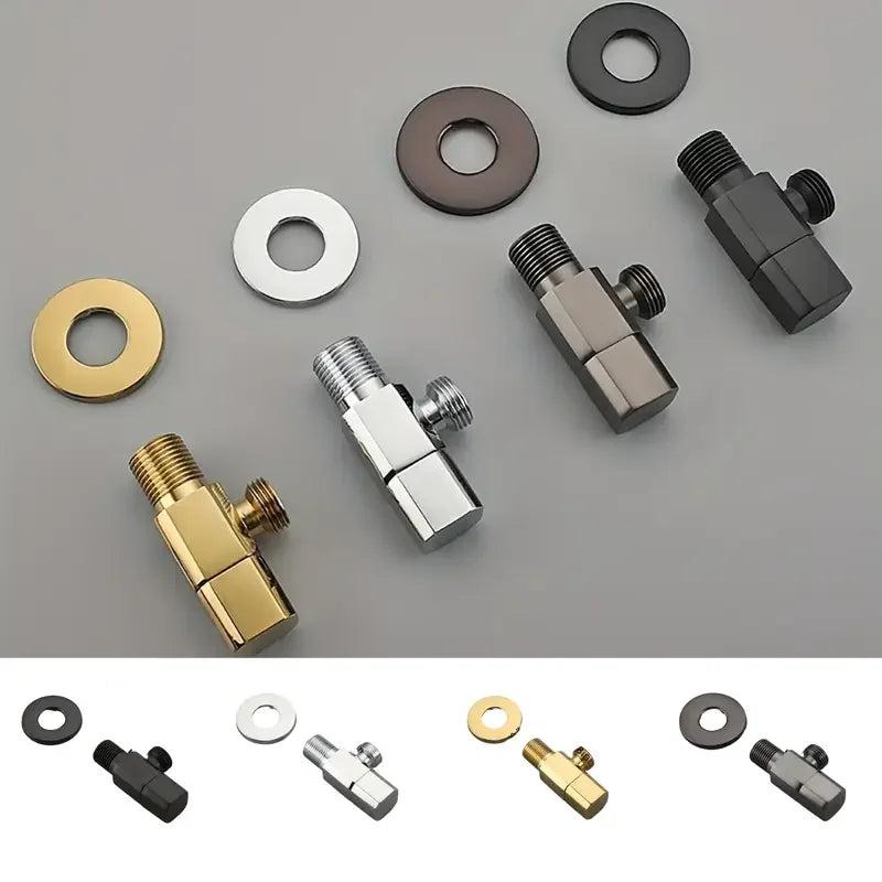 Mini Brass Tee Valve – Gold & Silver, Universal Threads