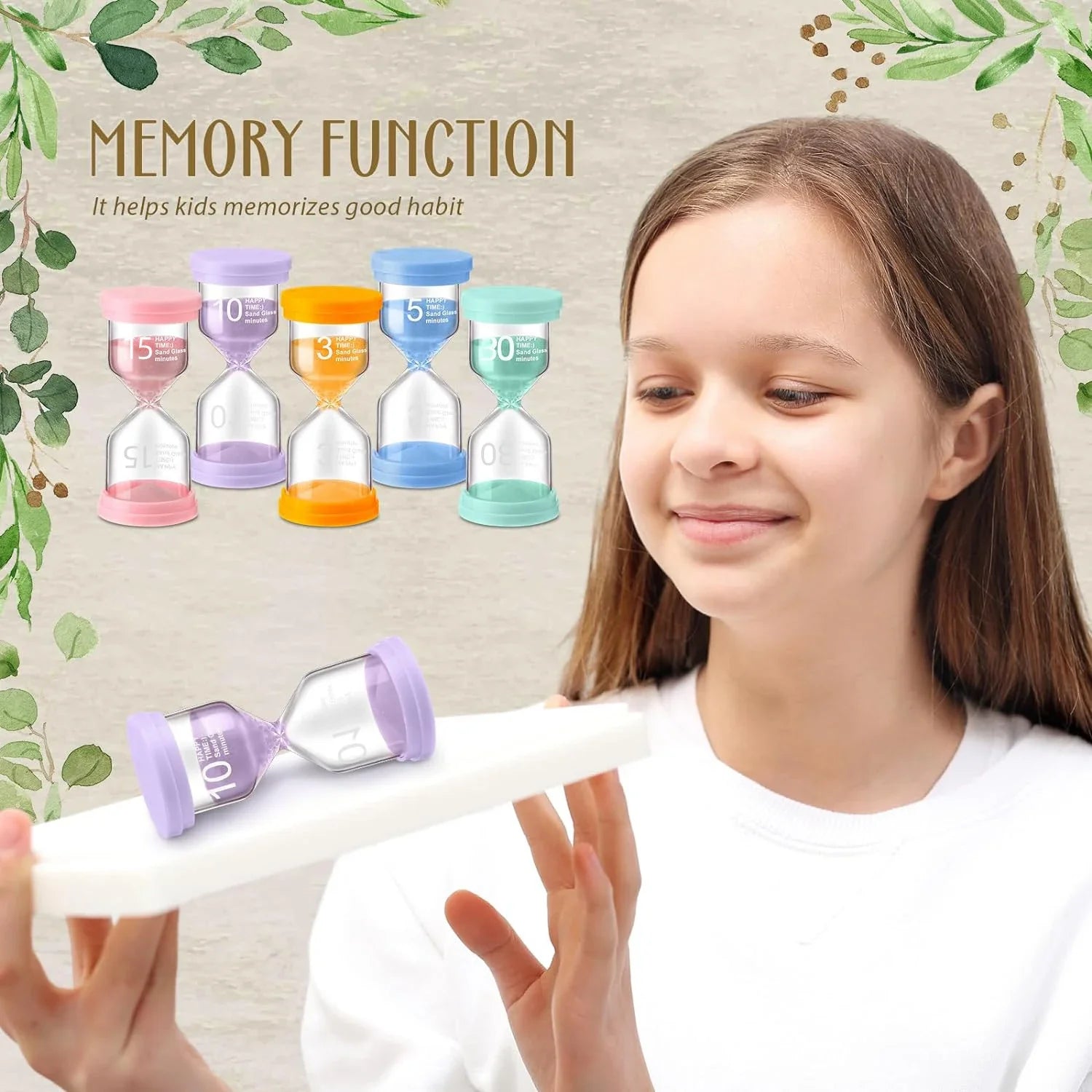1PCS 3/5/10/15/30 Minutes Colorful Hourglass Sandglass Children Kid Gift Toy Sand Timer Hour Glass Home Decoration Sand Clock Peaceful Pleasures Health and Wellness