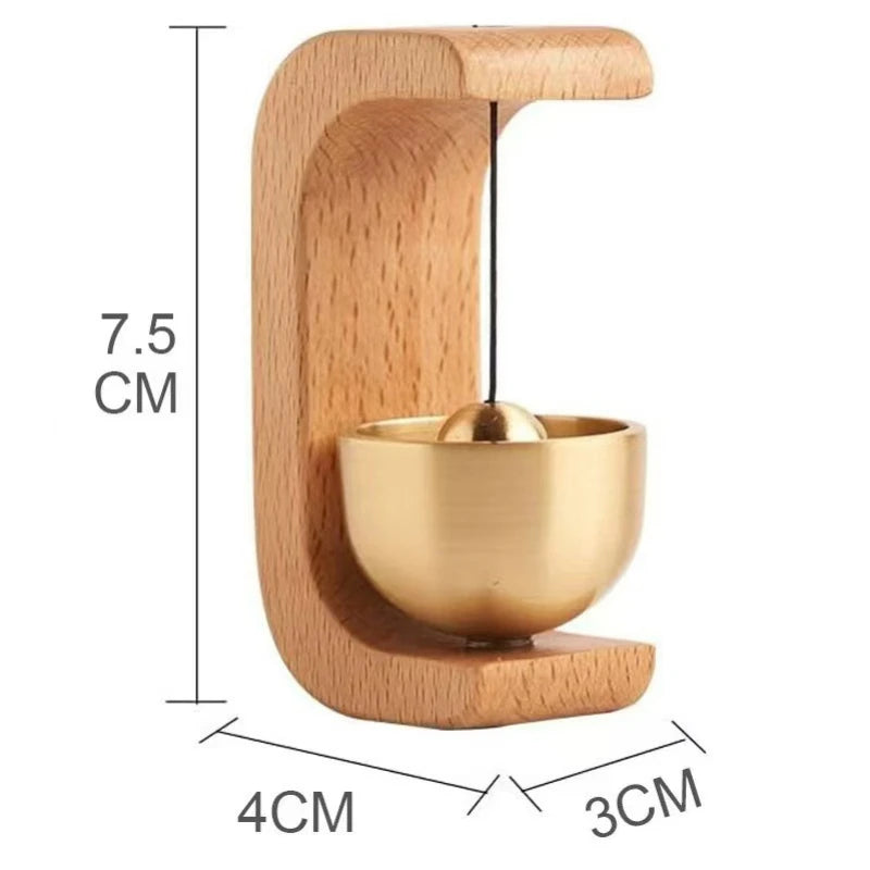 Hanging Decorations Japanese Wooden Wind Chimes Wireless Doorbell Entrance Door Bell Decorative Wind Bell for Home Opening Peaceful Pleasures Health and Wellness A