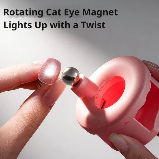 Rotating cat eye nail magnet, multi-faceted precision magnetic tool, suitable for glass bead light-chasing effect, beginner nail Peaceful Pleasures Health and Wellness