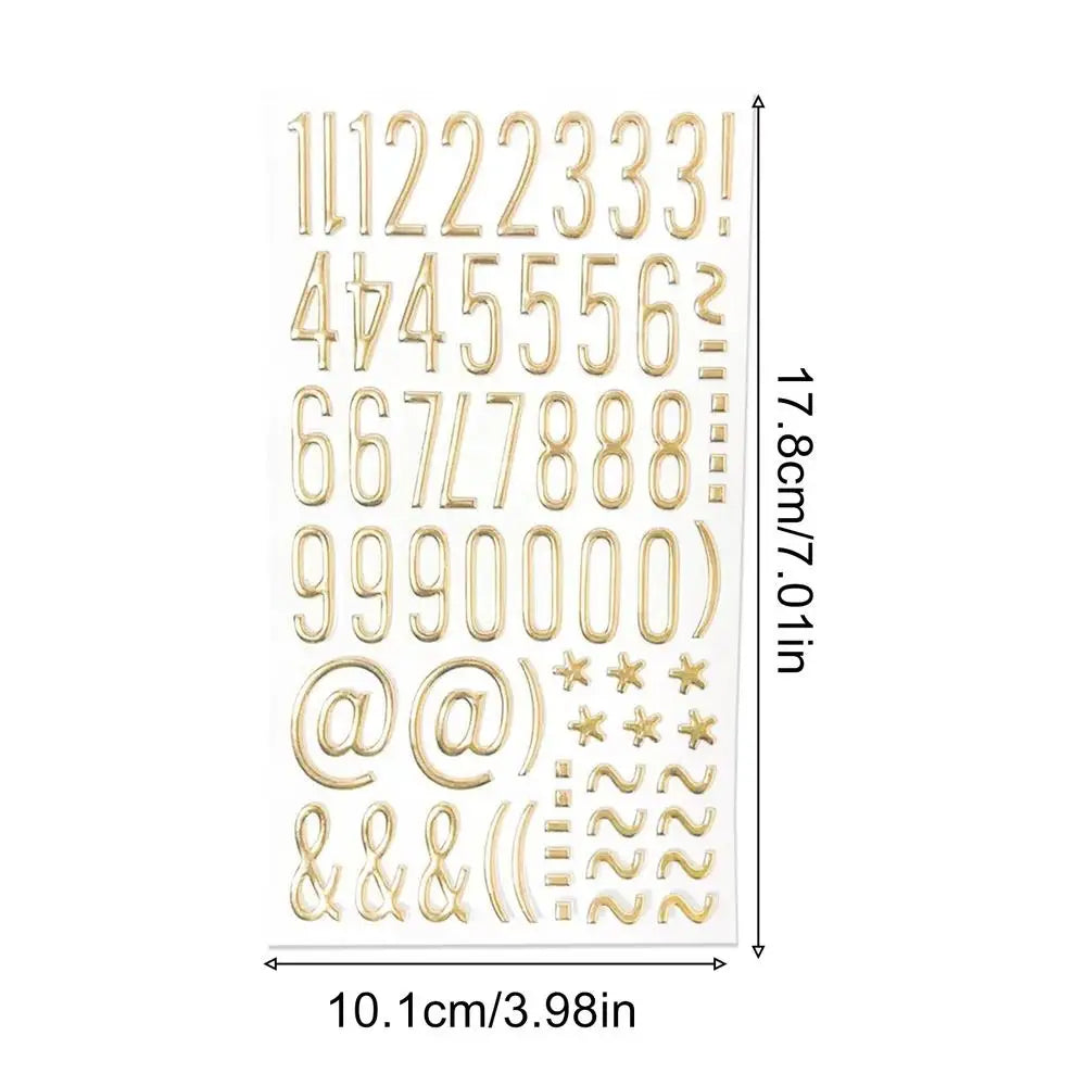 Waterproof Gold Letter Stickers DIY Me&tallic Alphabet & Number Decals Vinyl Stickers For Scrapbooking, Windows, Cars & Signs Peaceful Pleasures Health and Wellness A to N