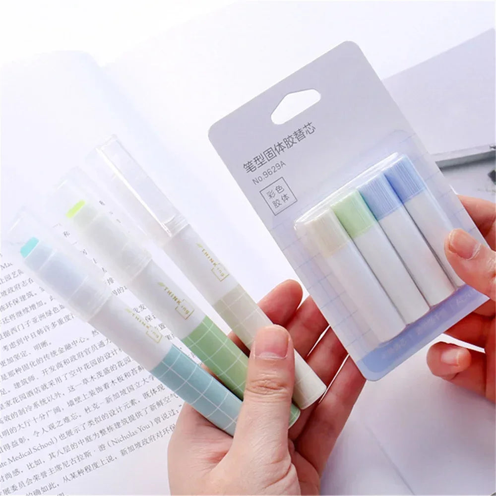 Pen Refillable Solid Glue Stick Quick Drying Strong Adhesive Nontoxic