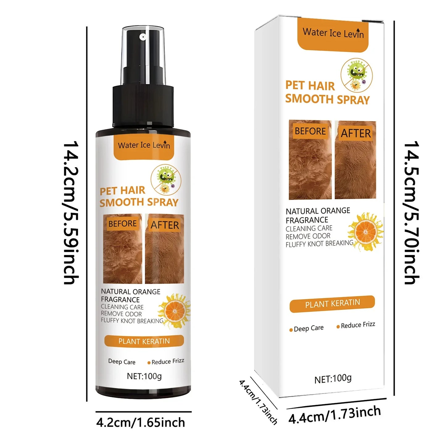 Pet Hair Smoothing Spray – Moisturizing Fur Care for Dogs & Cats