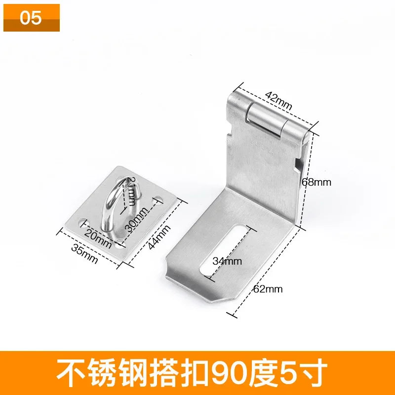 Thickened Stainless Steel Door Safety Latch – Anti-Theft