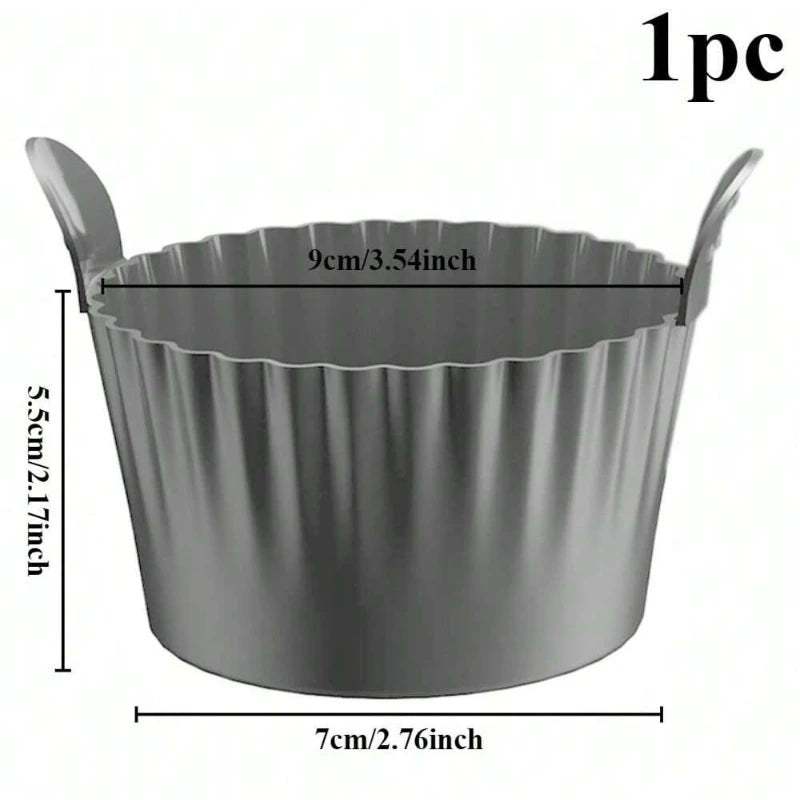 Silicone Air Fryer Liners & Non-Stick Baking Cups | 1-4 Pack
