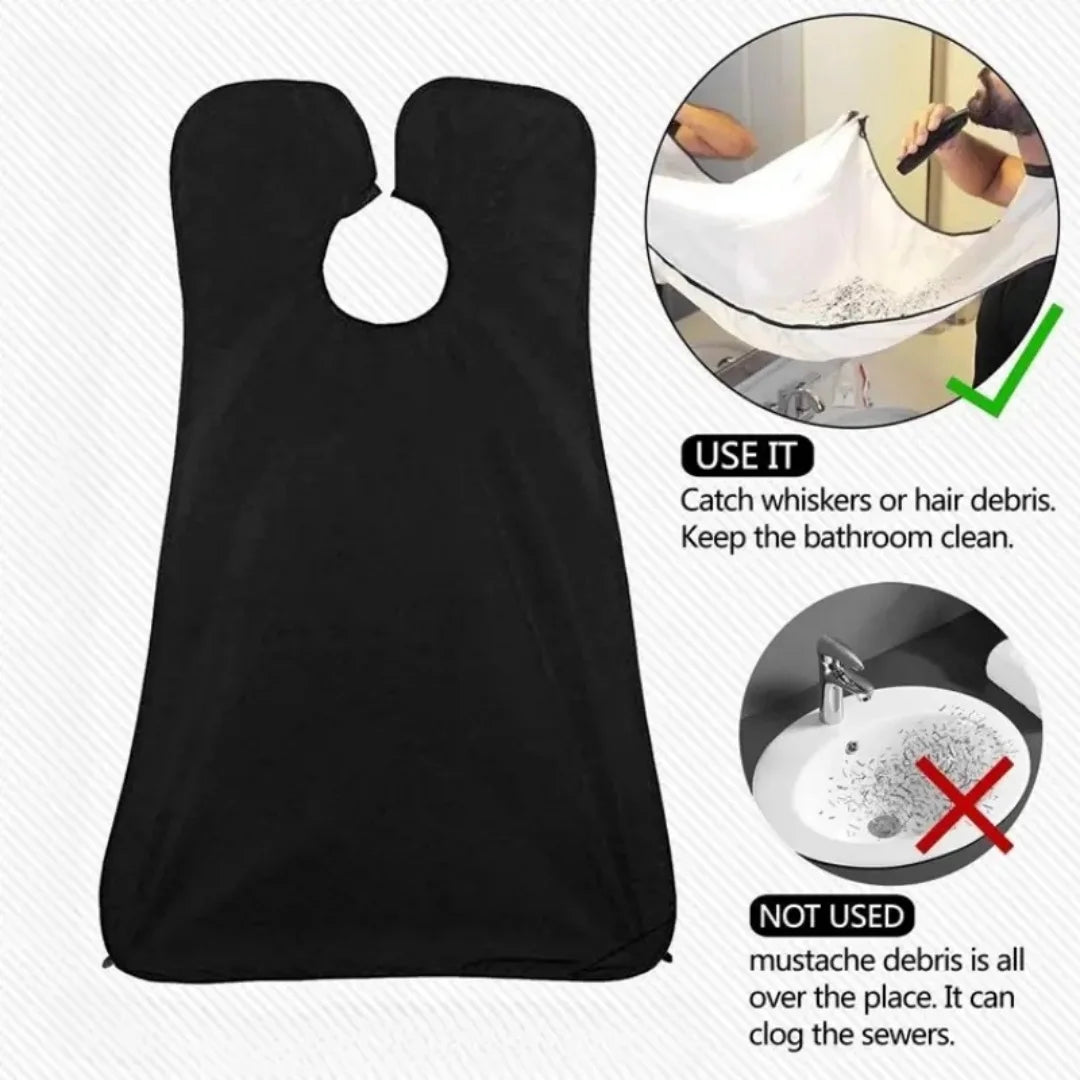 Shaving Men's Shave Beard Apron Shaving Cloth Belt Transparent Suction Cup Care Cleaning Beard Shave Apron Men's Gift Peaceful Pleasures Health and Wellness