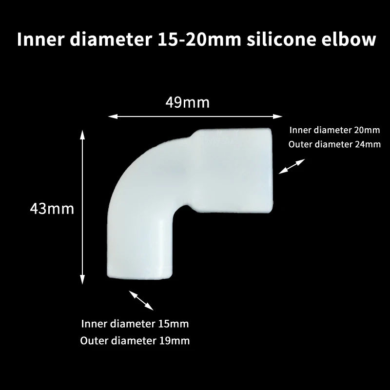 Fish Tank Garden Irrigation Silicone Elbow Soft Hard Pipe Connector Variable Diameter Elastic Right Angle Rubber Coupling Peaceful Pleasures Health and Wellness A8