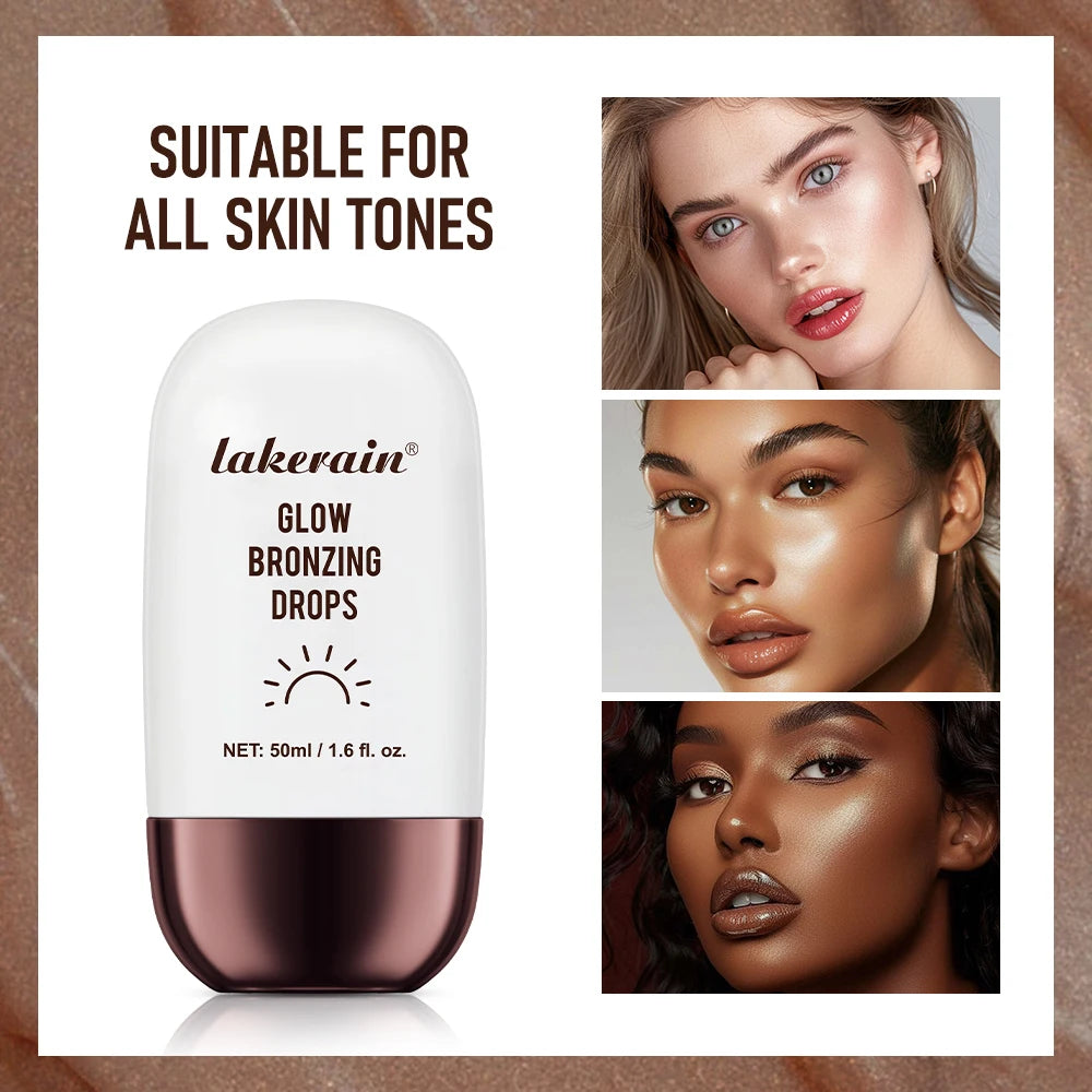 Glow Bronzing Drops Face Peptide Serums Liquid Bronzer Cream Hydrating Makeup For An Everyday Radiant Glow Summer Glow Peaceful Pleasures Health and Wellness