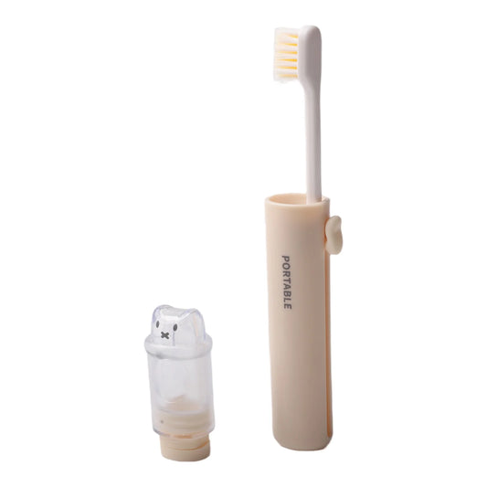 Compact Toothbrush Travel 2-in-1 Function Brush Head Toothpaste Peaceful Pleasures Health and Wellness