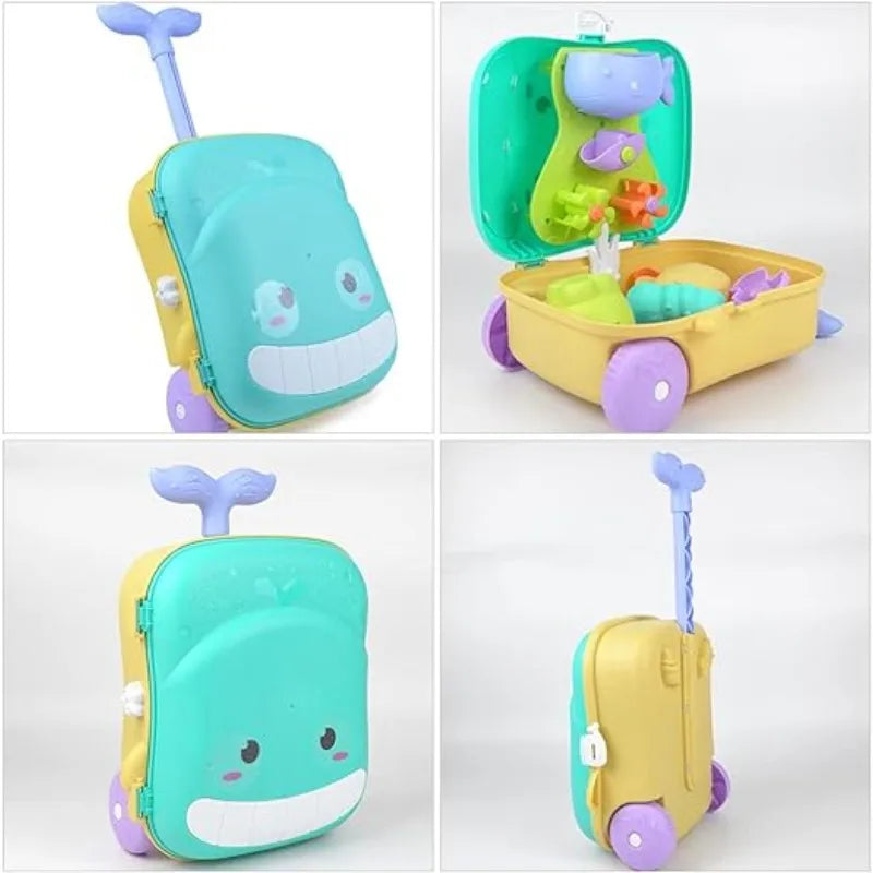 Beach Sand Toys Set for Toddlers | Animal Molds & Whale Case