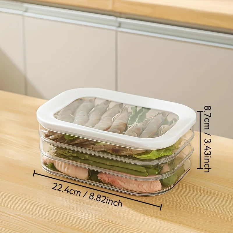 Stackable Cold Cuts & Deli Meat Storage Containers with Clear Lids Food Storage Container Peaceful Pleasures Health and Wellness 3 Floors