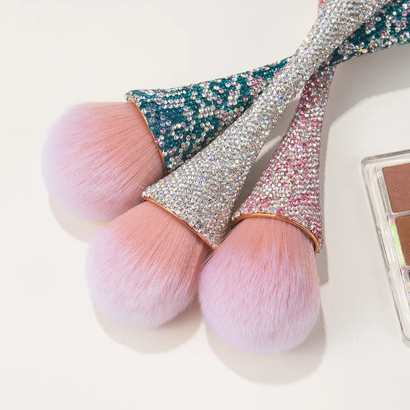 Professionals Nails Art Brush Luxurious Glitter Handle Nail Brush Dust Cleaning Make Up Brush Manicure Accessories Tools Peaceful Pleasures Health and Wellness