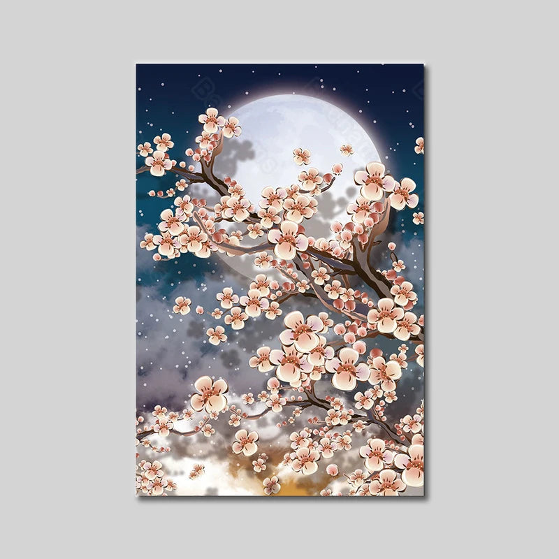 Plum Blossom Chinese Style Canvas Wall Art | Unframed Print