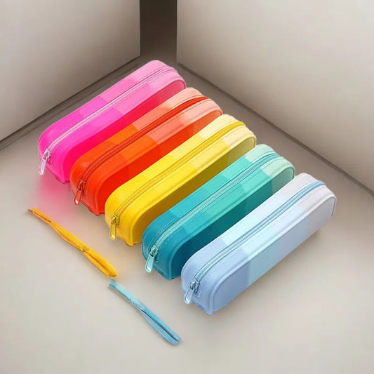 Silicone Pencil Case | Zippered Stationery & Makeup Pouch Pencil Case Peaceful Pleasures Health and Wellness