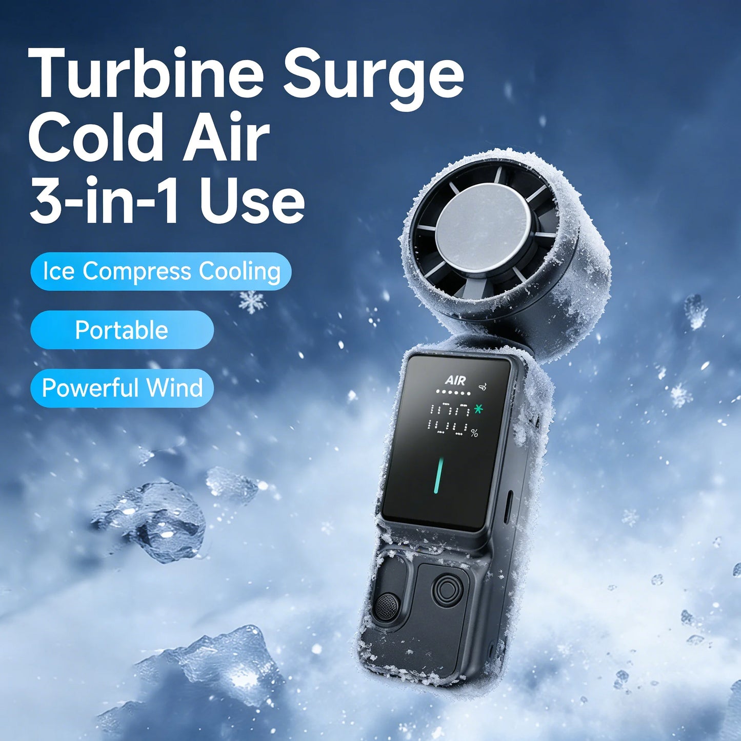 Portable Mini Handheld Fan | USB Rechargeable, 100-Speed Cooling