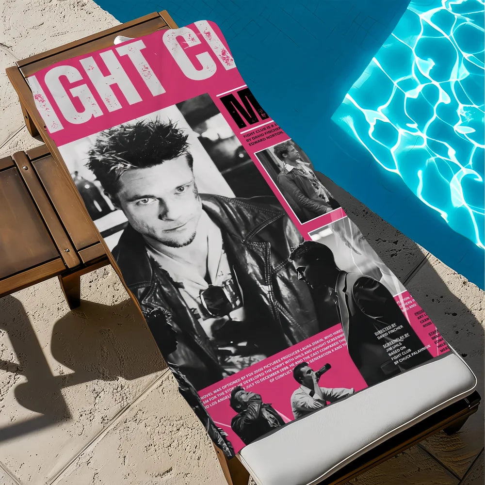 Fight Club Classic Quick-Dry Beach Towel | Gym Travel Pool Graphic Beach Towel Peaceful Pleasures Health and Wellness z7 STJ150x260CM