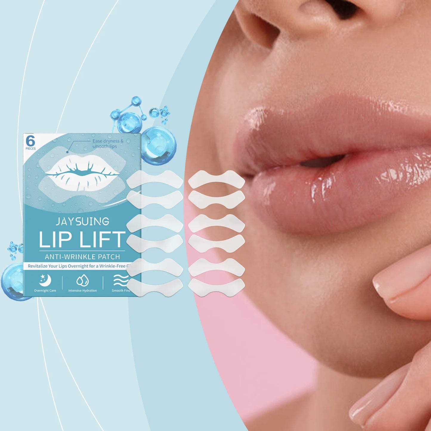 Anti Wrinkle Stickers for Lip Moisturizes Smooth Lifting Skin Fade Fine Lines Enhance Elasticity Improve Sagging Smile Lip Patch Peaceful Pleasures Health and Wellness