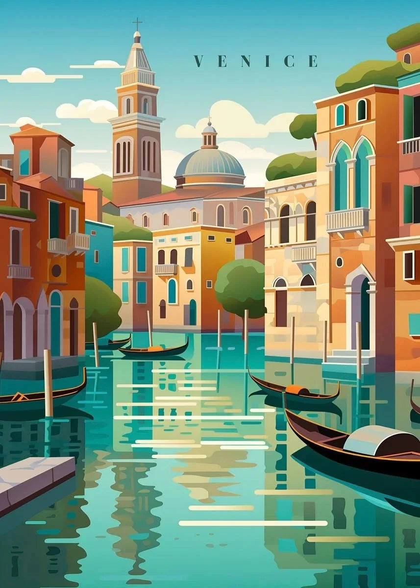 World Cities Canvas Wall Art – Venice, Rome & Istanbul Print