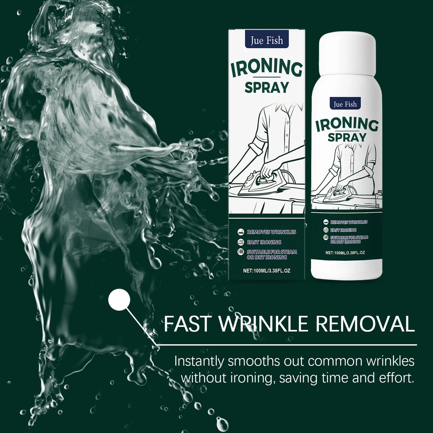 Wrinkle Release Spray 100ml – Instant Smooth Garment Care