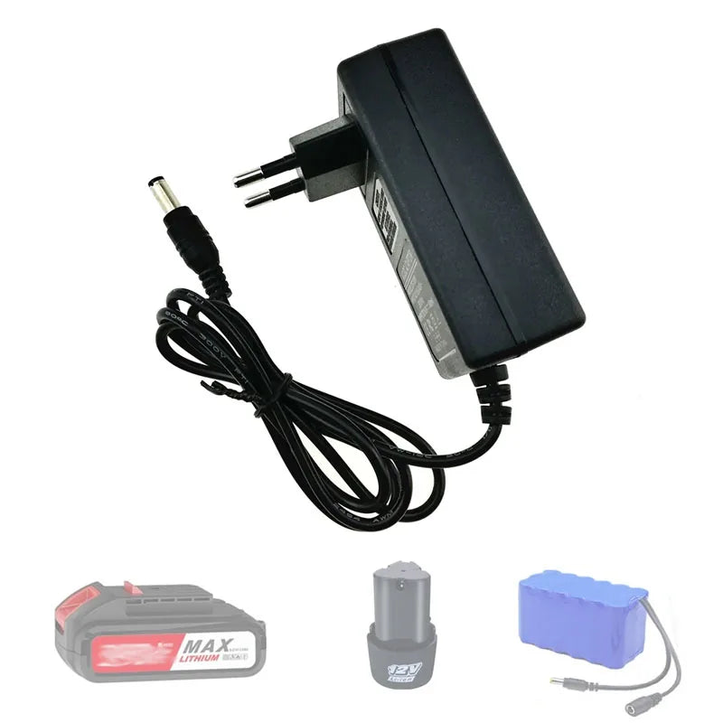 18650 Li-Ion Charger 12.6V 2A / 21V 1A for 12V 18V Power Tools