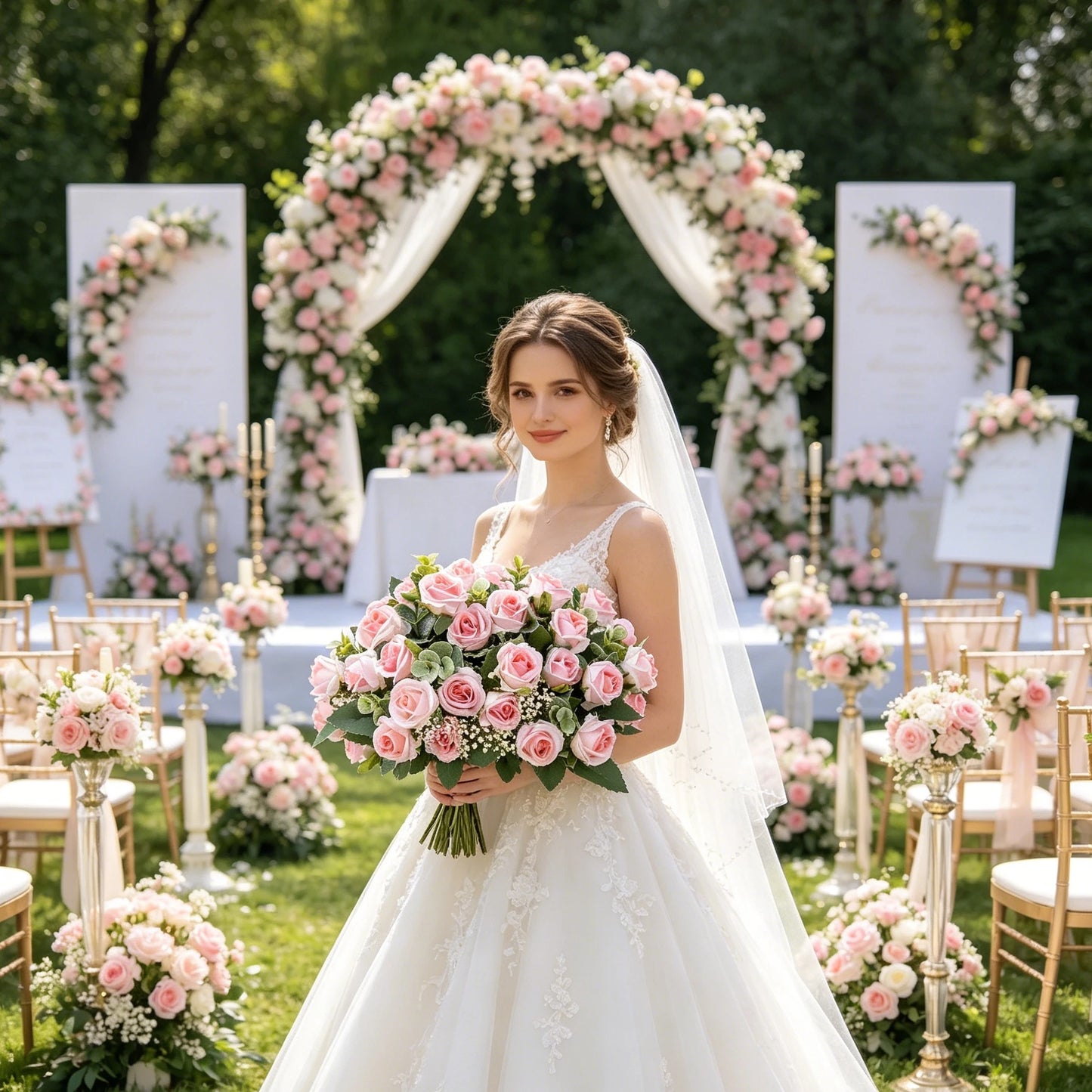 Artificial Silk Rose Bouquet – Wedding & Home Décor
